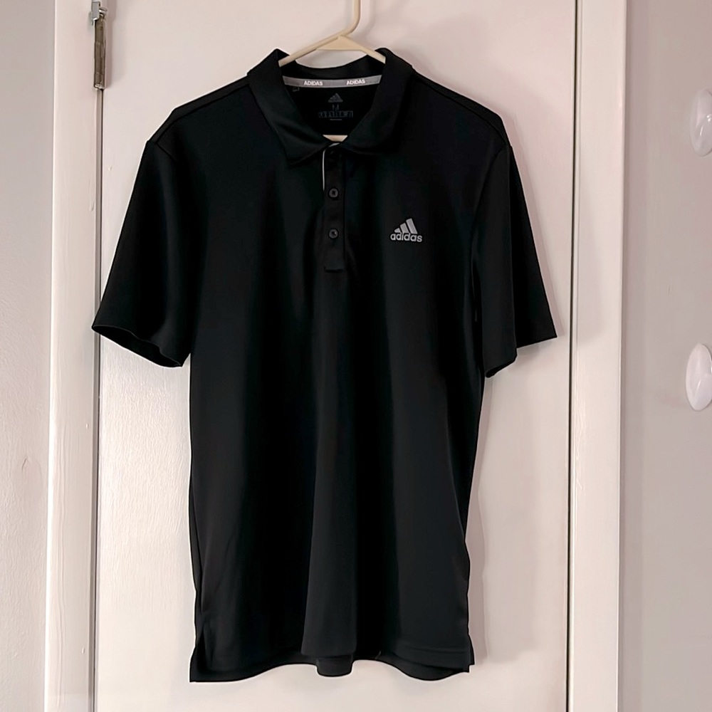 Men’s Adidas Short Sleeve Shirt Black, Like New size Medium
